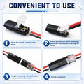 Quick-Connect Wire Connectors 18-22 AWG - 100 Pack