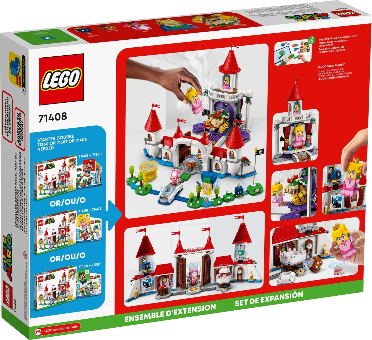 LEGO 71408 Peach’s Castle Expansion Set