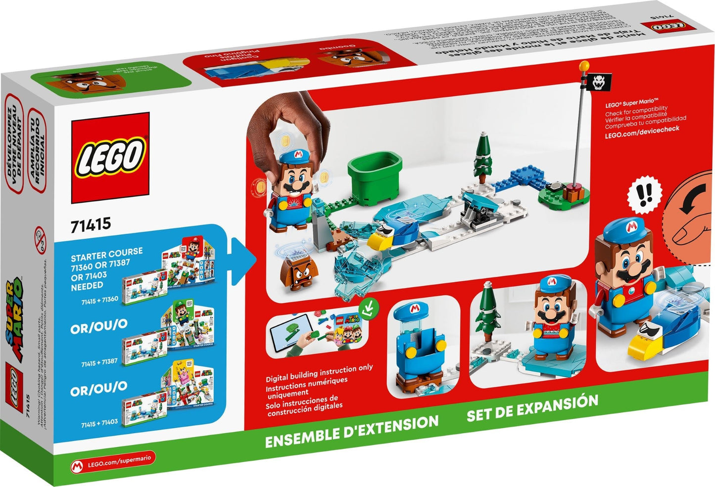 LEGO Super Mario Series 71415 Ice Mario Suit and Frozen World Expansion Set- Auzzi Store