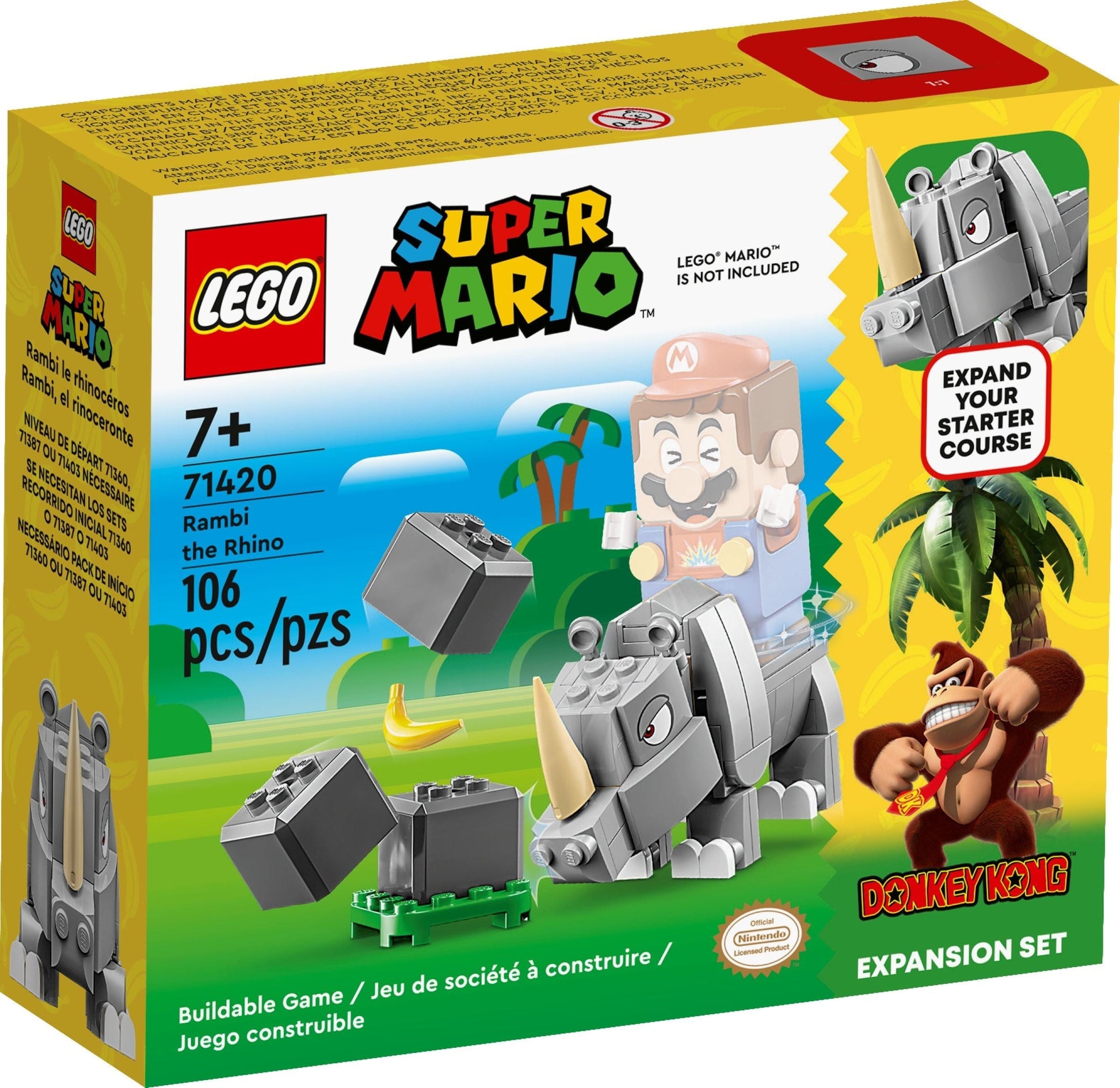 LEGO Super Mario Series 71420 Rambi the Rhino Expansion Set- Auzzi Store