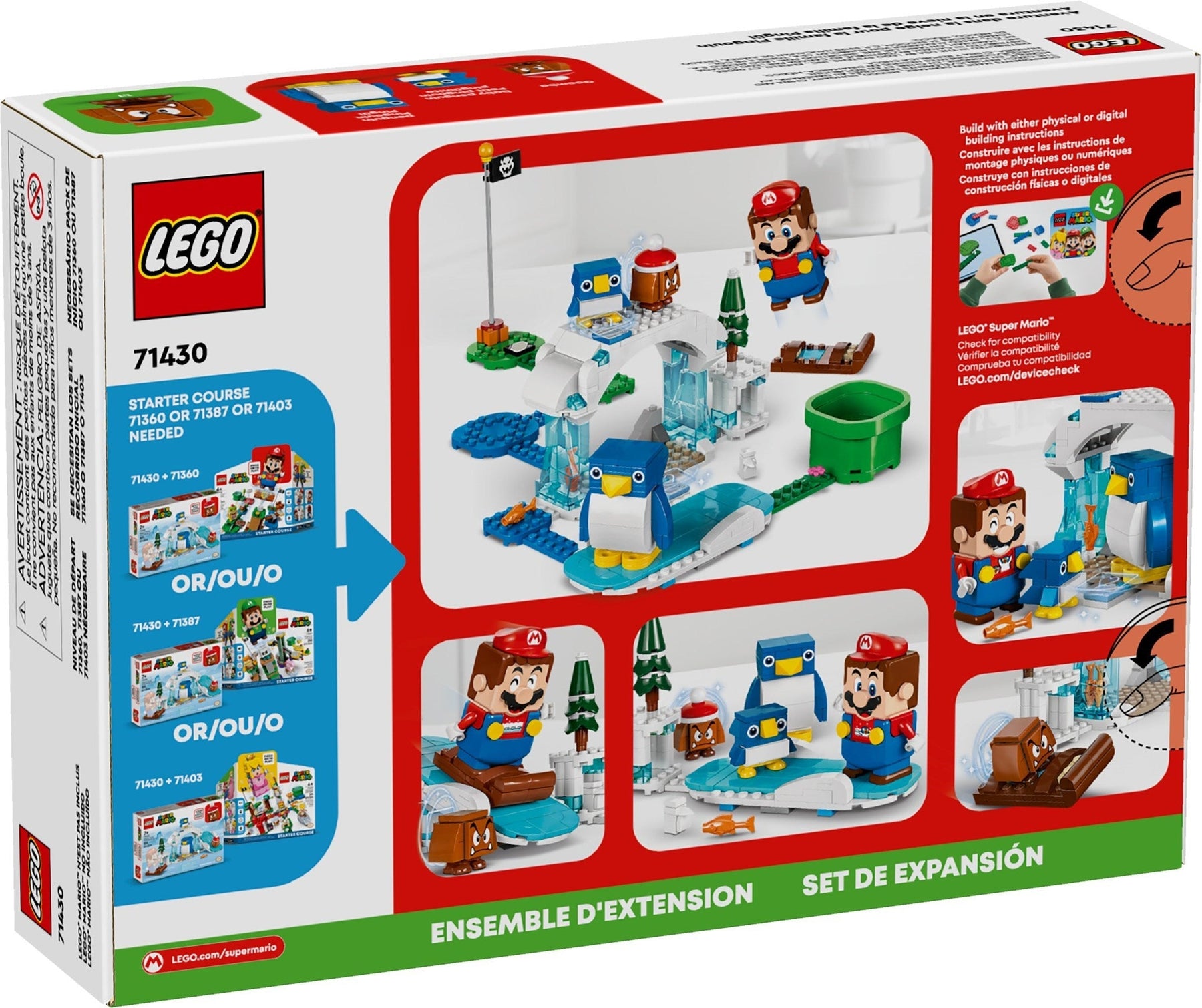 LEGO Super Mario Penguin Family Snow Adventure 71429 - SuperSaverAU - view 4