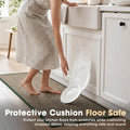 Kitchen Rug and Mat Set 2 Piece - Green - 45 x 150cm and 45 x 75cm, Anti Slip Rubber Backing, Polyester, 3.4mm