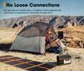 Portable Solar Blanket 360W - Black and Orange - HPBC Cells, MPPT Controller, ETFE Coated, Folds to 48 x 43cm