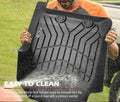 Custom Fit Car Floor Mats for Isuzu D-MAX 2021 Onwards - Black - Laser Measured TPE, Raised Edge, 3 Piece Set