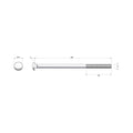 Zenith M12 x 240mm Hot Dip Galvanised Cup Head Bolt & Nut - 4.6 Grade Steel