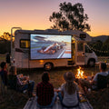 Outdoor Projector Screen with Stand 100 Inch - 235 x 198cm - 16:9, 1080P, 25mm Steel Frame, Carry Bag Included