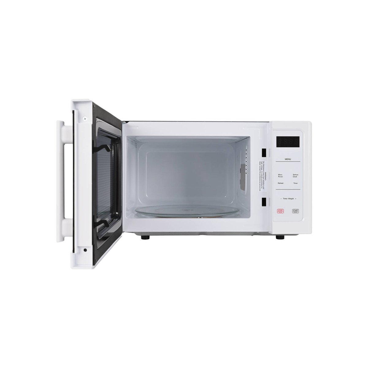 Mistral 25L Digital Microwave - 850W - White - 60-Minute Timer - Child Lock