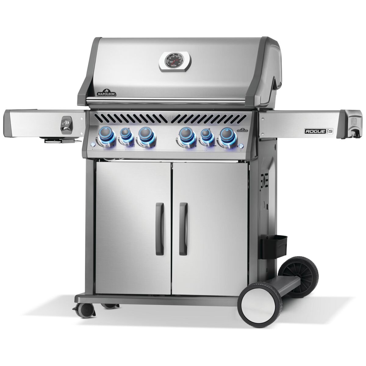 Napoleon Rogue Pro-S 525 4 Burner LPG Freestanding BBQ - Silver - Side Burner - RPS525RSIBPSS-2-AU