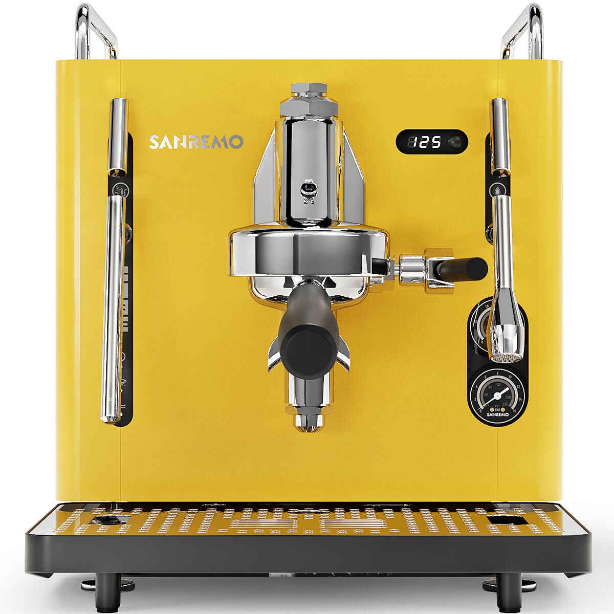 Sanremo Absolute Cube Manual Coffee Machine - E61 Group, 1.8L Tank, Yellow Finish - SRPCB13A416L03