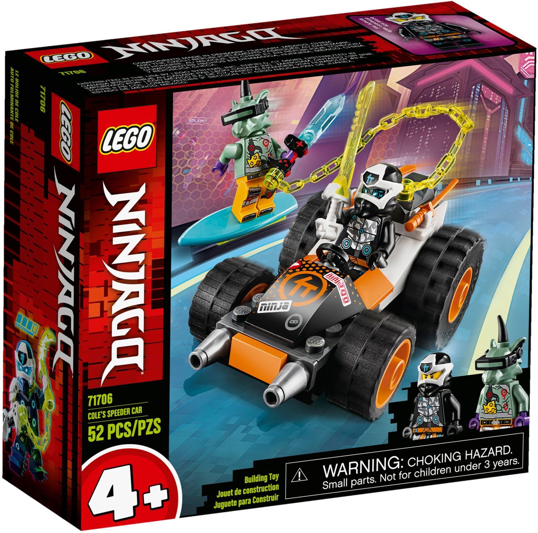 LEGO 71706 Cole's Speeder Car - NINJAGO Toy Car & Minifigures - SuperSaverAU - view 1