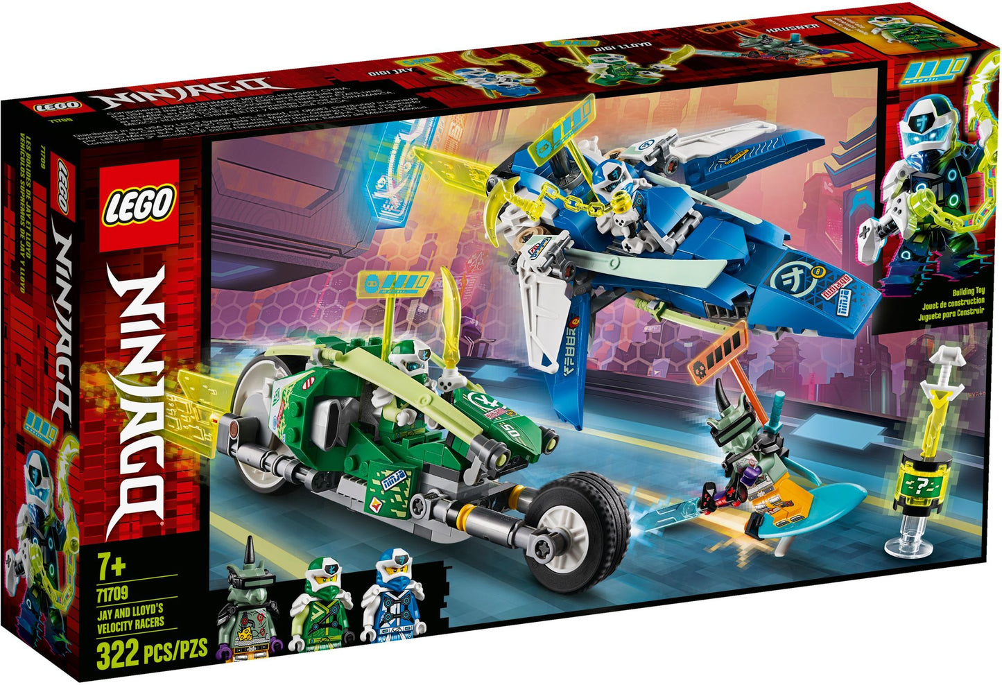 LEGO 71709 Jay & Lloyd's Velocity Racers Ninja Bikes & Speeder