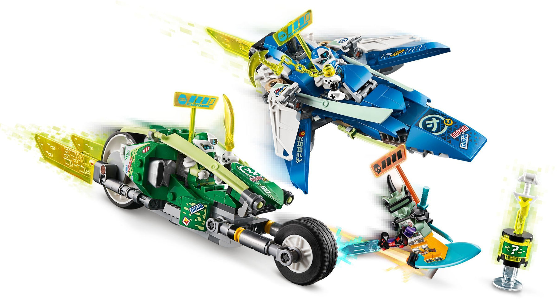 LEGO 71709 Jay & Lloyd's Velocity Racers Ninja Bikes & Speeder - SuperSaverAU - view 2