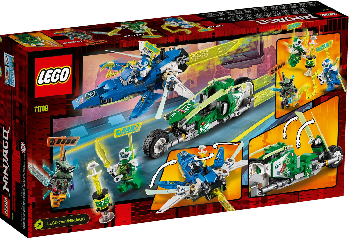 LEGO 71709 Jay & Lloyd's Velocity Racers Ninja Bikes & Speeder