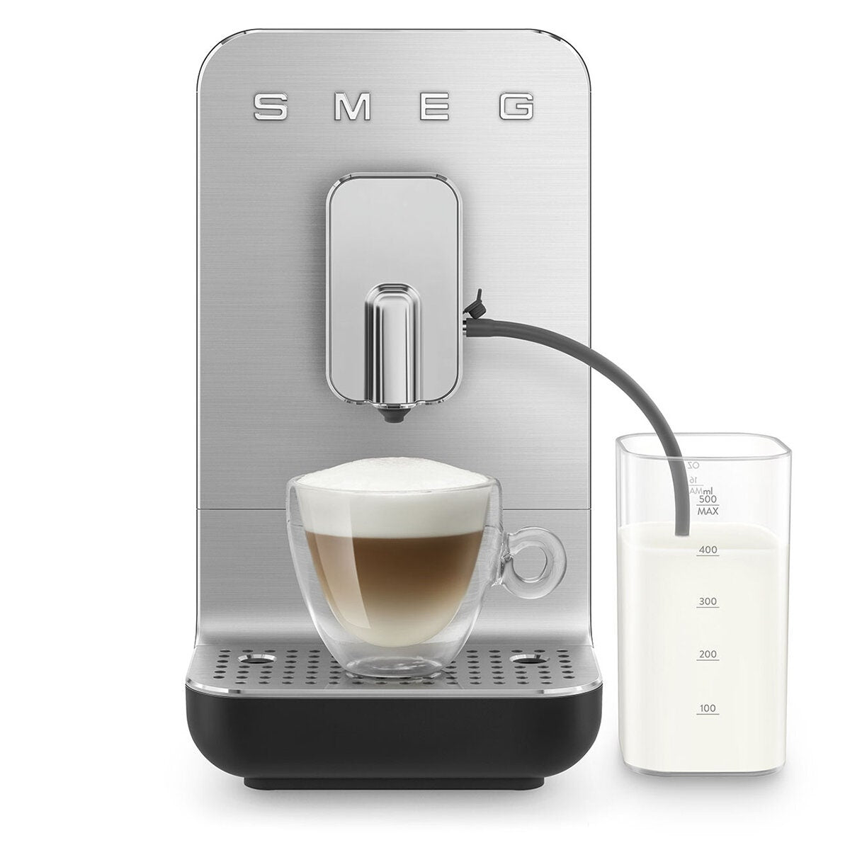 Smeg Automatic Coffee Machine with AutoMilk - 19-Bar Pump, Quick Clean, Black - BCC13BLMAU