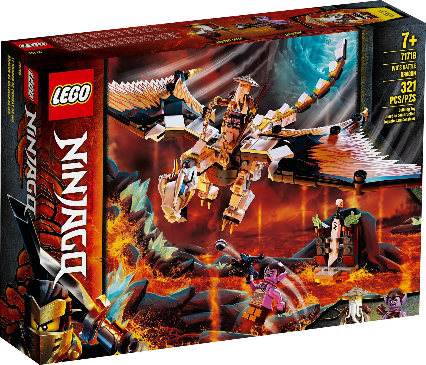 LEGO 71718 Wu's Battle Dragon: NINJAGO Dragon Toy with Minifigures