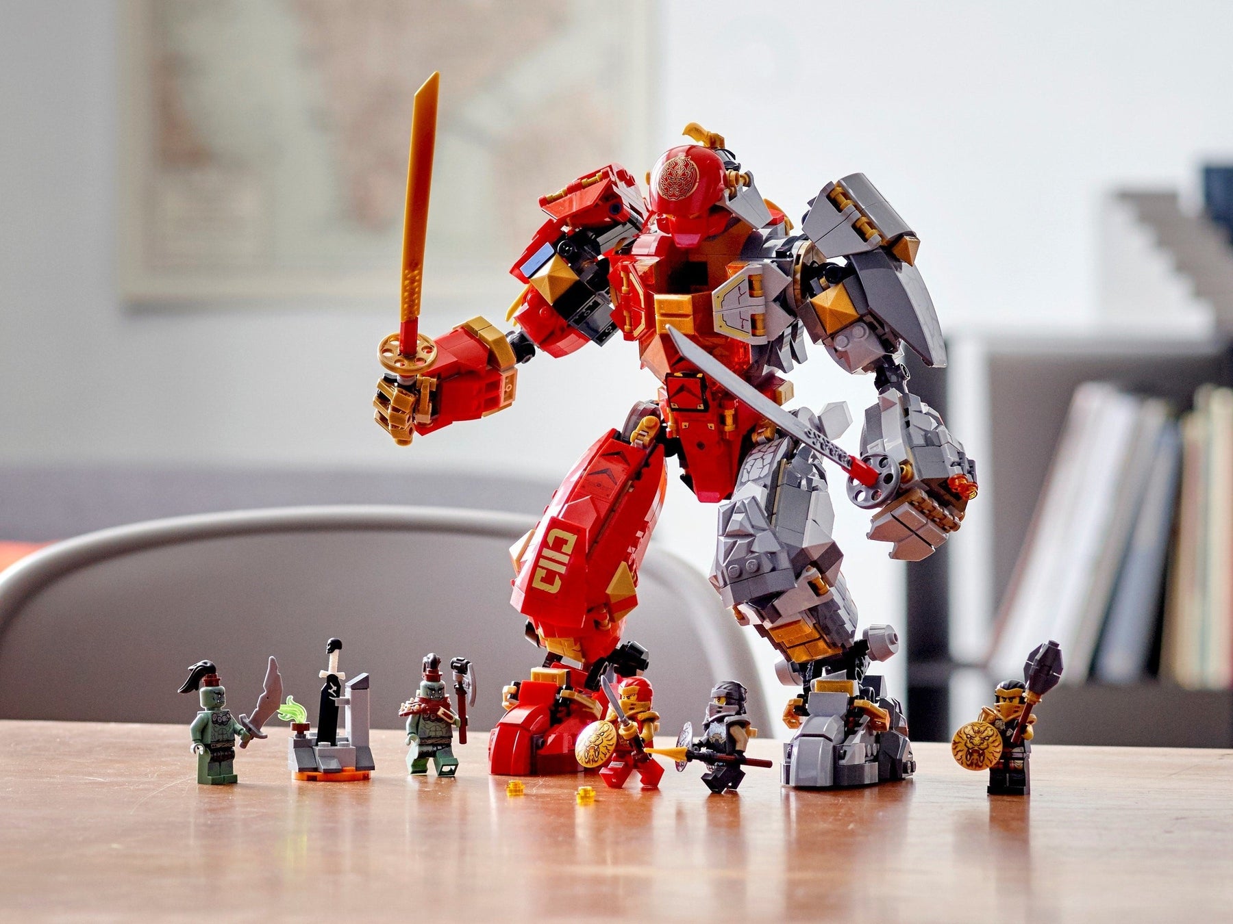 LEGO 71720 Fire Stone Mech Ninja Toy with 5 Minifigures - SuperSaverAU - view 2