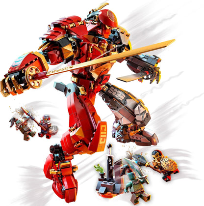 LEGO 71720 Fire Stone Mech Ninja Toy with 5 Minifigures