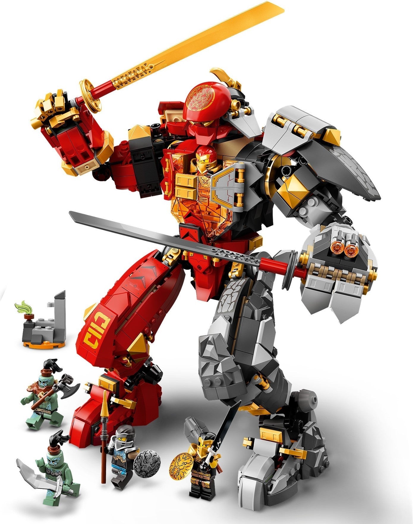 LEGO 71720 Fire Stone Mech Ninja Toy with 5 Minifigures - SuperSaverAU - view 5