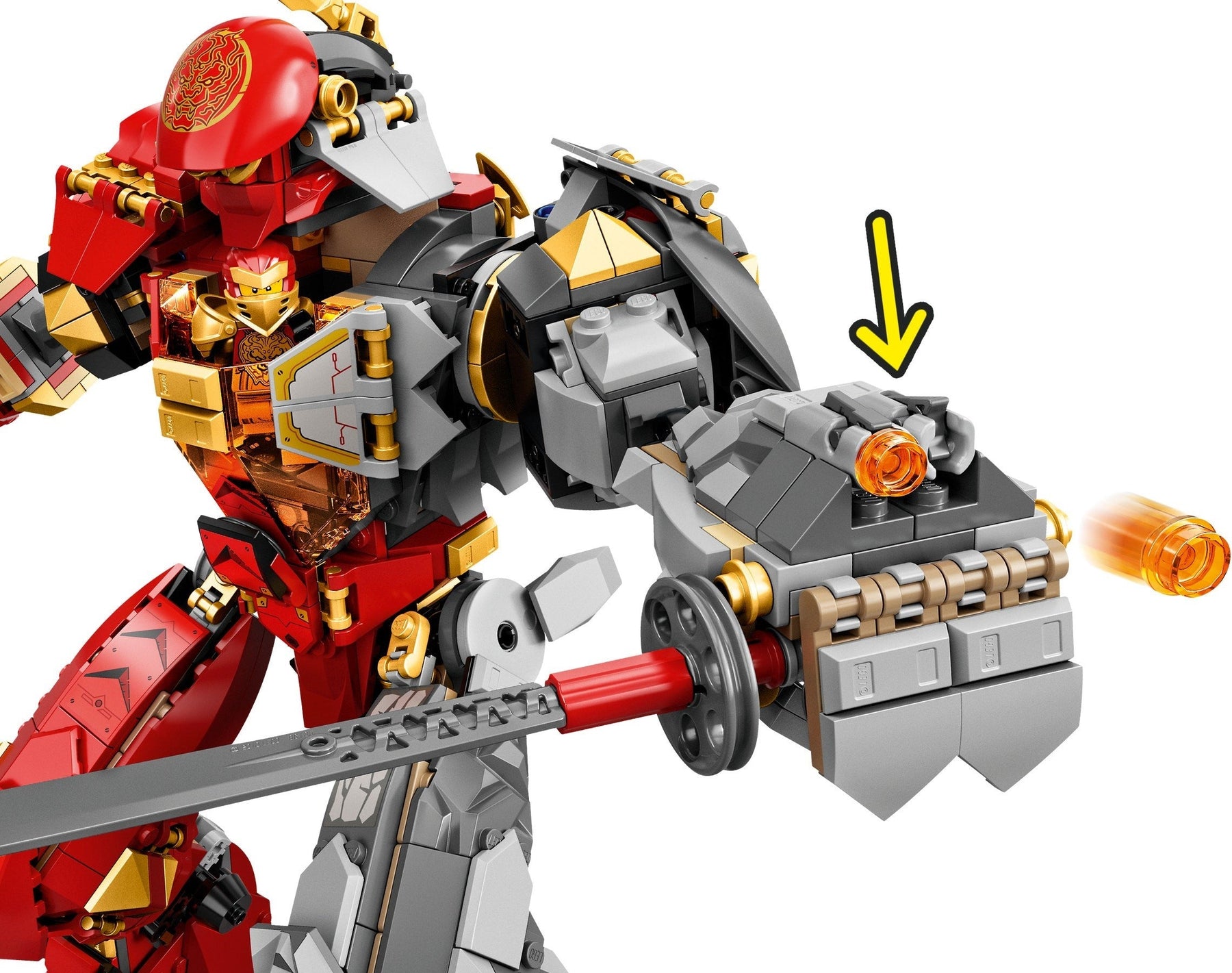 LEGO 71720 Fire Stone Mech Ninja Toy with 5 Minifigures - SuperSaverAU - view 6