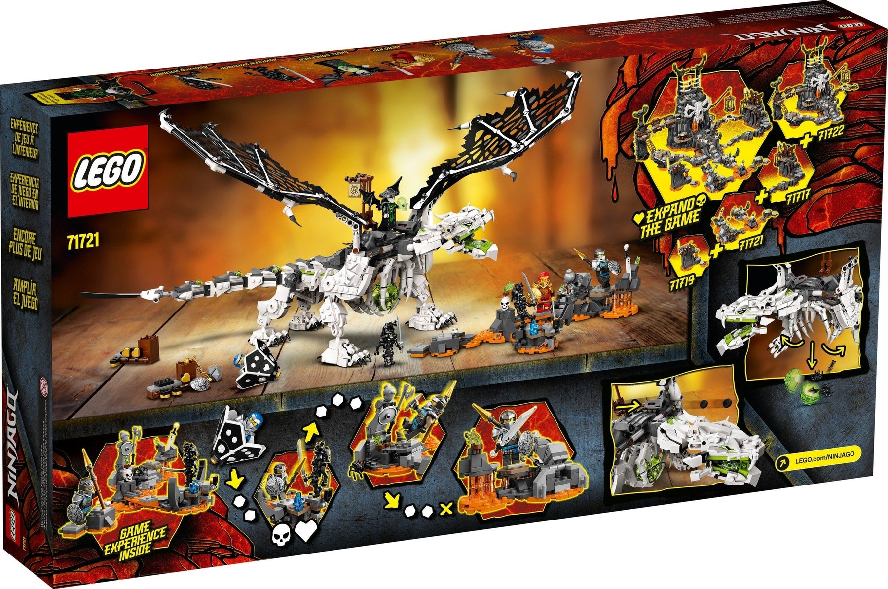 LEGO 71721 Skull Sorcerer's Dragon: NINJAGO Dragon & Board Game - SuperSaverAU - view 2