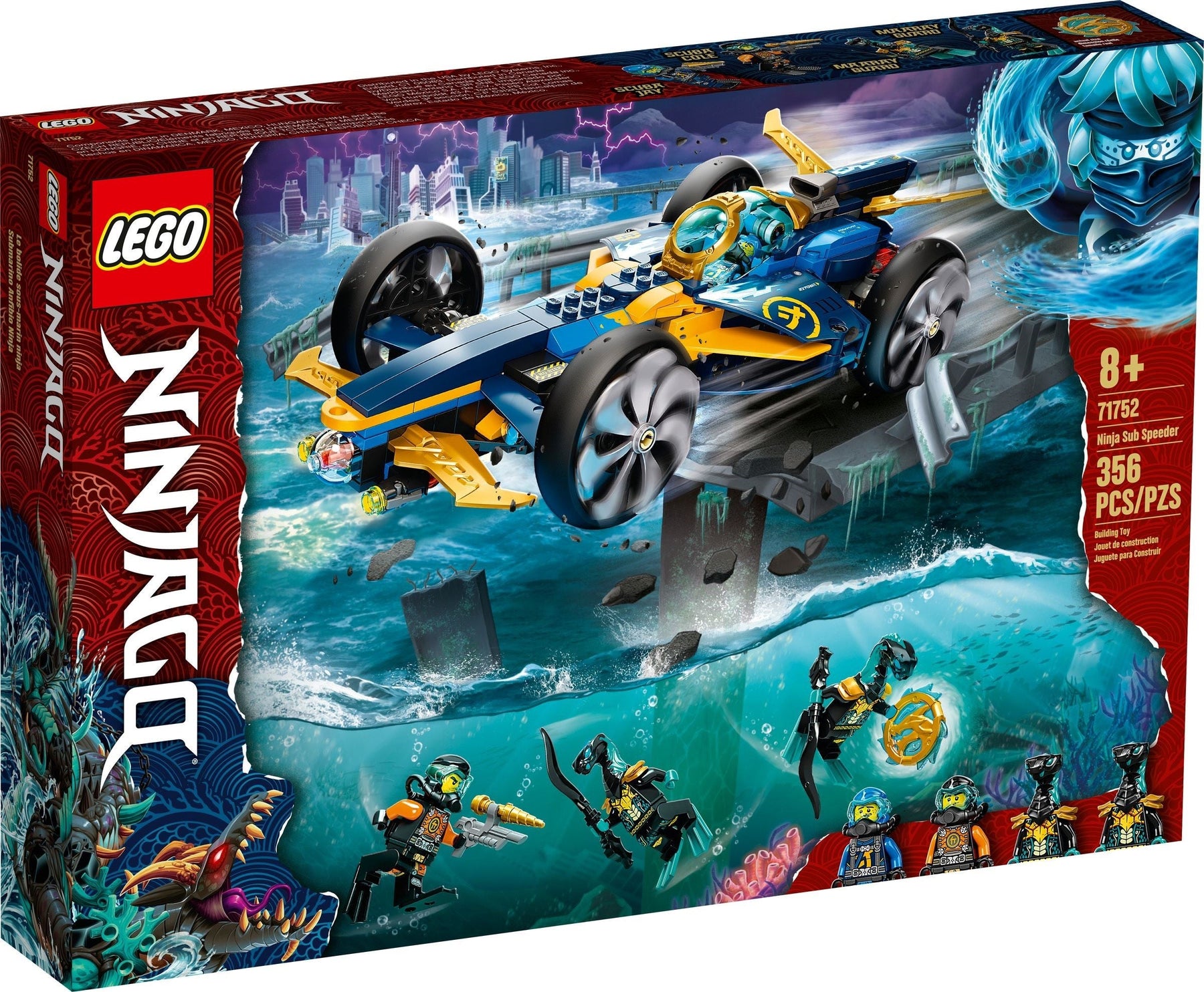 LEGO 71752 NINJAGO Ninja Sub Speeder Car Toy - SuperSaverAU - view 1