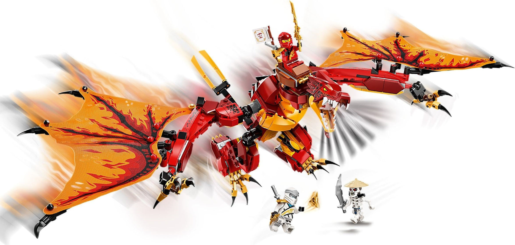 Lego 71753 NINJAGO Fire Dragon Attack Legacy Kai, Zane - SuperSaverAU - view 3