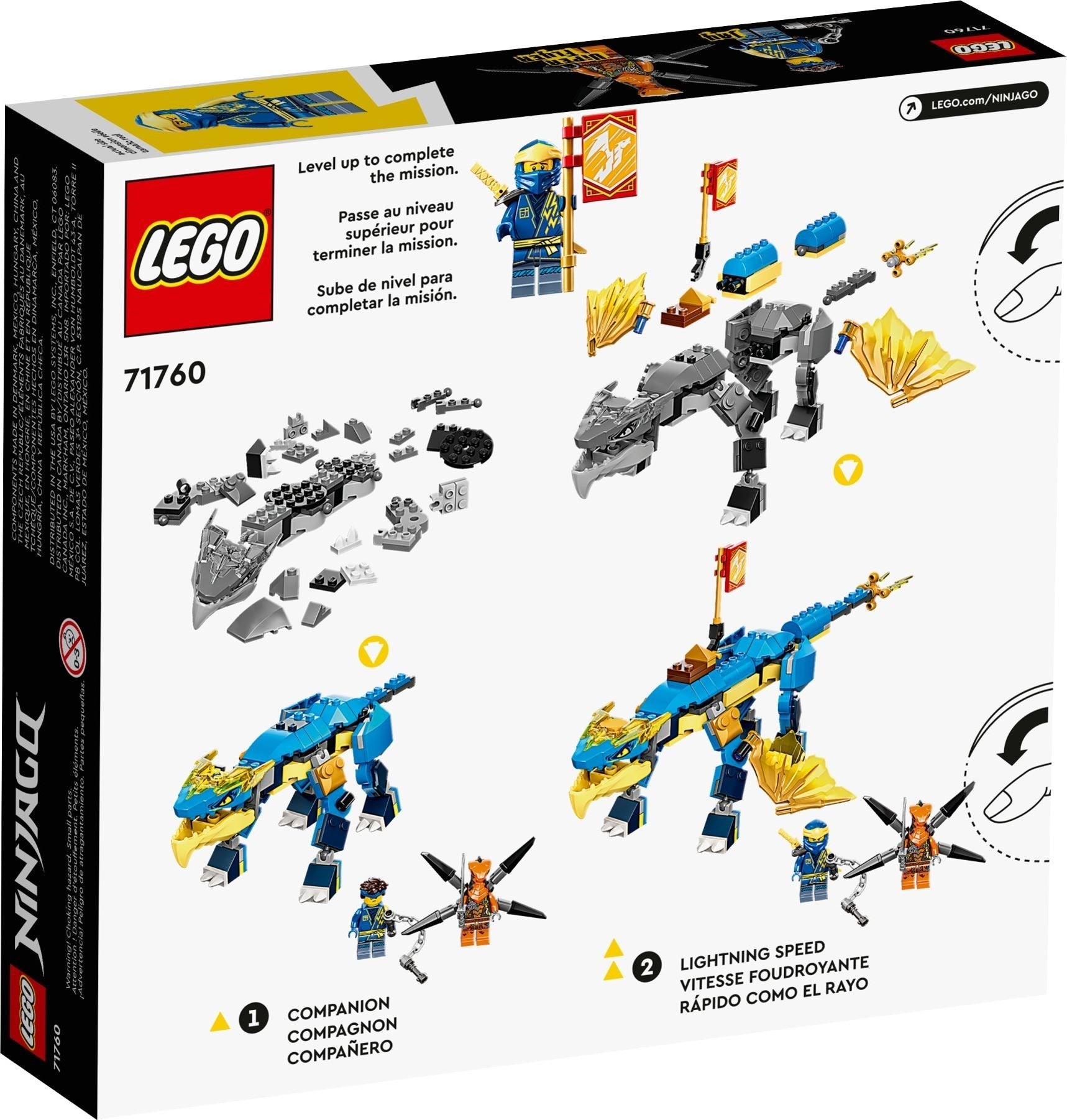 LEGO 71760 Jay's Thunder Dragon EVO Ninja Toy - SuperSaverAU - view 4