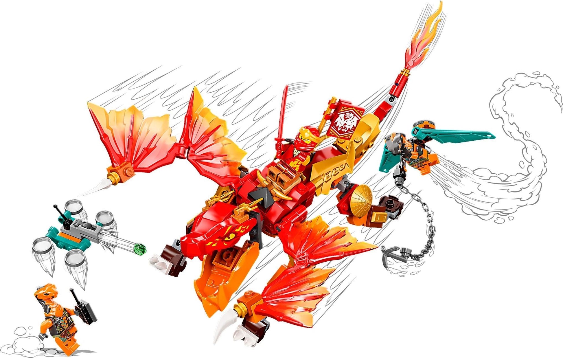 LEGO 71762 Ninjago Kai’s Fire Dragon EVO - Kai- Auzzi Store