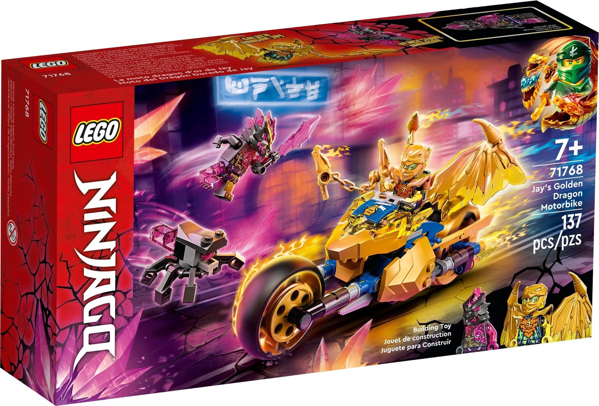 Lego Ninjago 71768 Jay's Golden Dragon Moto Jet- Auzzi Store