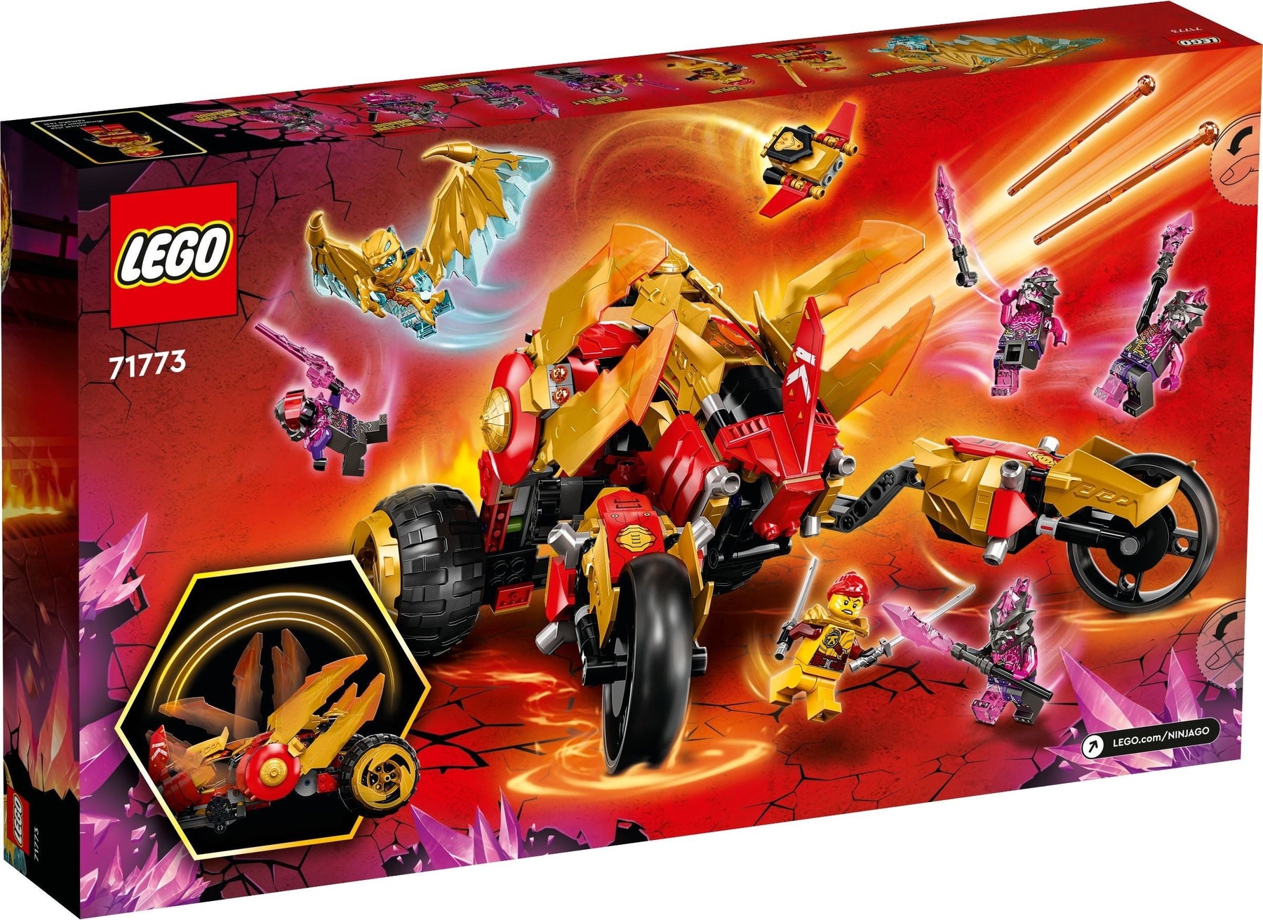 LEGO NINJAGO Kai Golden Dragon Raider SET 71773 - SuperSaverAU - view 5