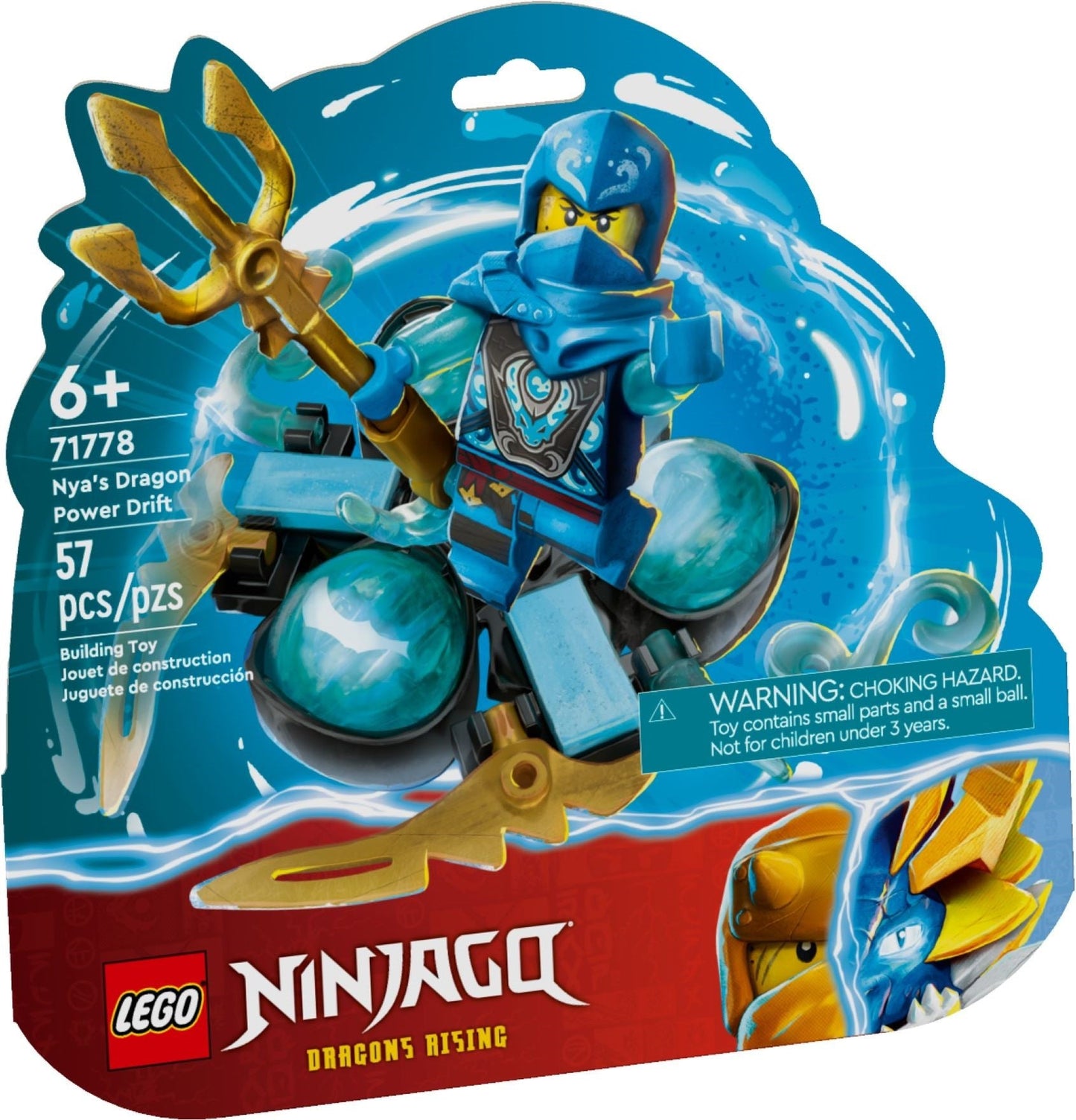 LEGO 71778 Nya's Dragon Power Spinjitzu Drift – NINJAGO Spinning Action Set