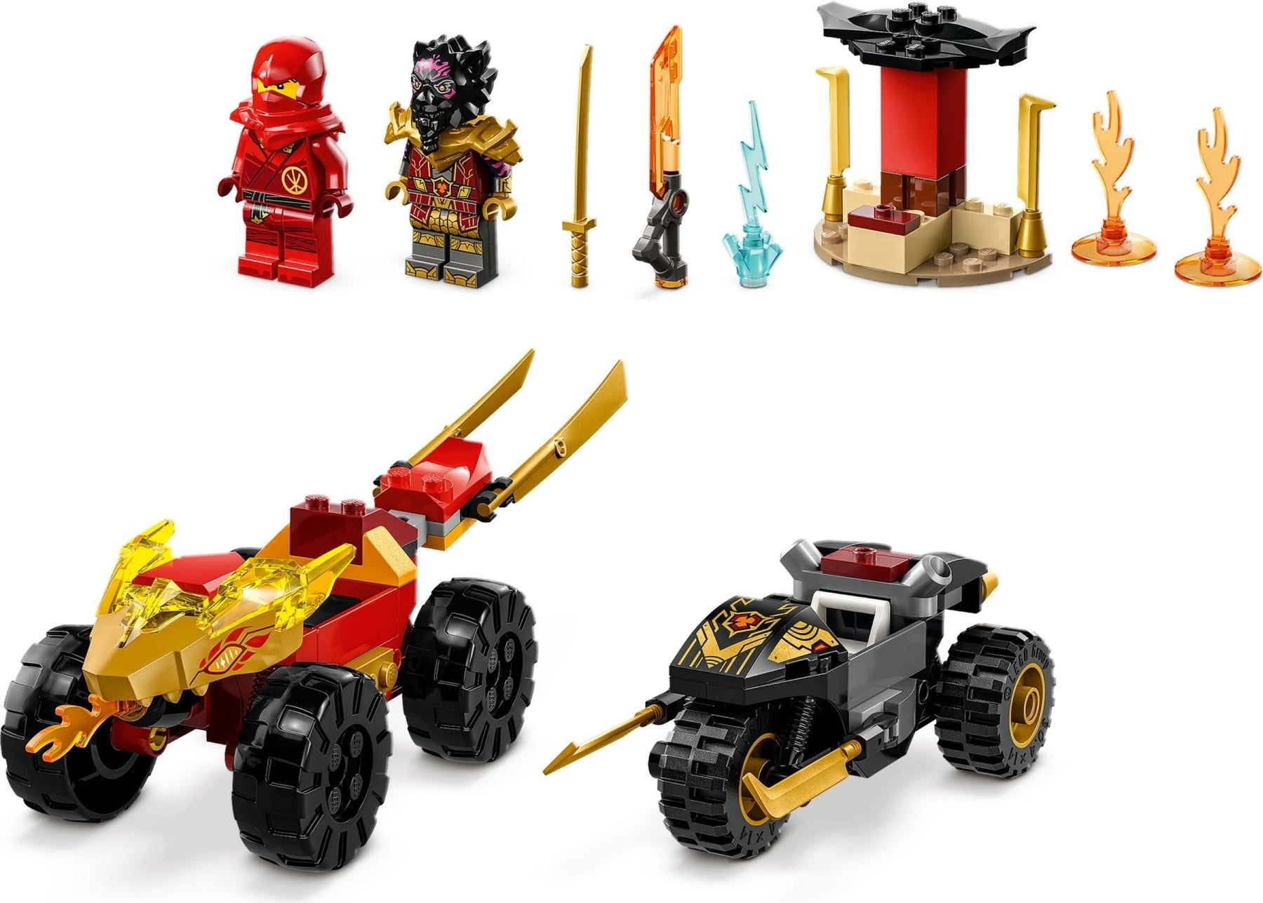 LEGO 71789 Kai and Ras’s Car and Bike Battle – NINJAGO Action Set - SuperSaverAU - view 3