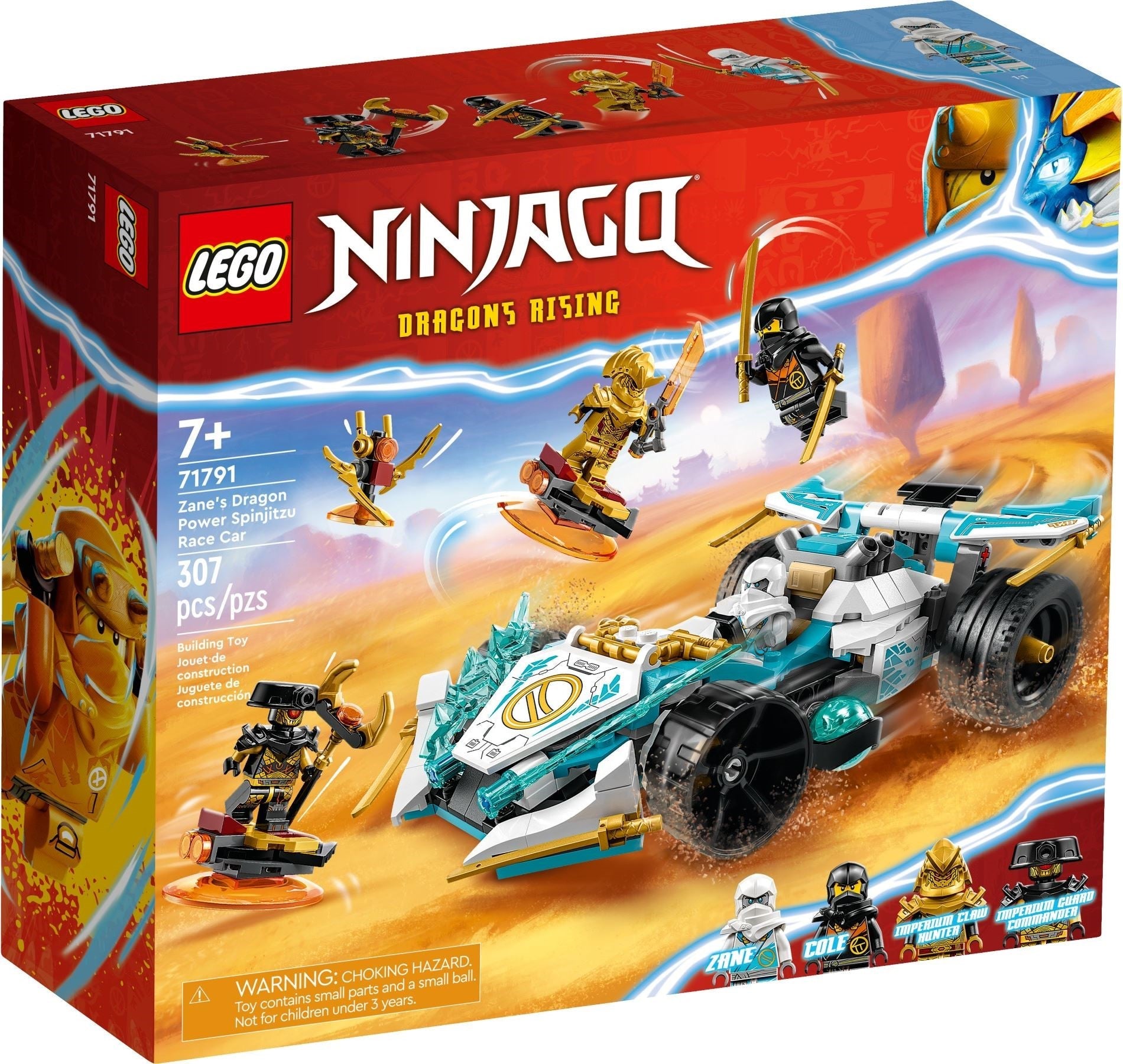 LEGO Ninjago Series 71791 Zane's Dragon Power Spinjitzu Race Car - Zane- Auzzi Store