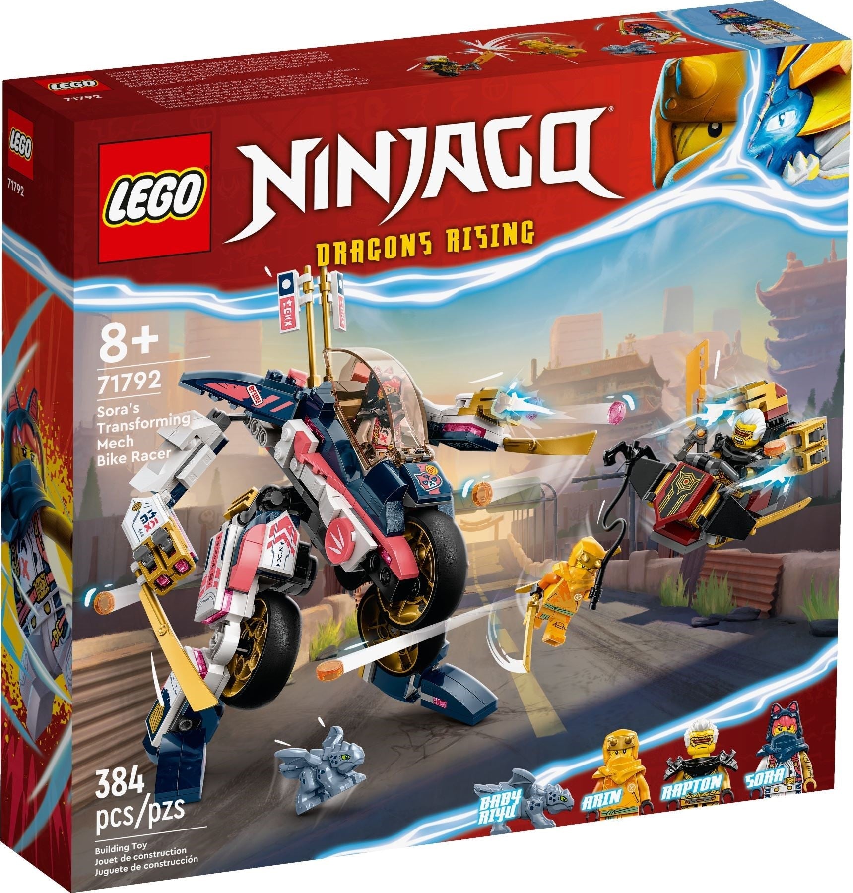 LEGO Ninjago Series 71792 Sora's Transforming Mech Bike Racer - Sora- Auzzi Store