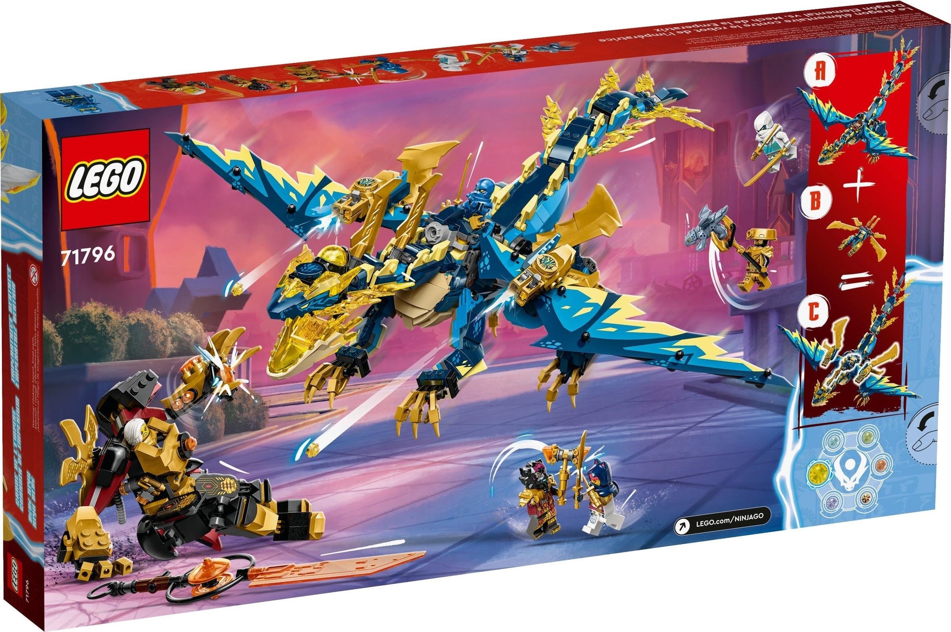 LEGO Ninjago Series 71796 Elemental Dragon vs. The Empress Mech- Auzzi Store