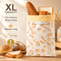 Beeswax Linen Bread Bag - Reusable, Freezer Friendly