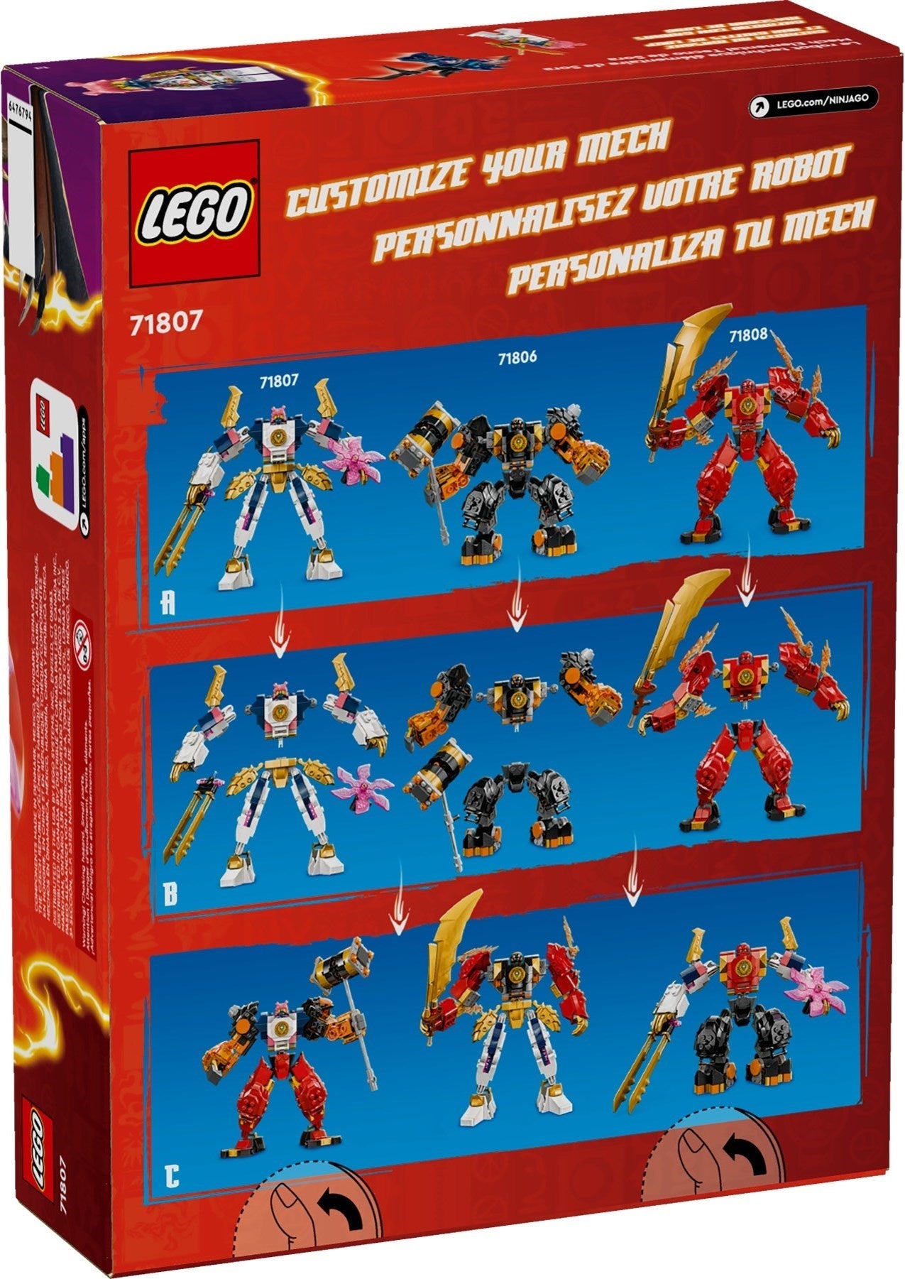 LEGO Ninjago 71807 Sora’s Elemental Tech Mech - SuperSaverAU - view 3