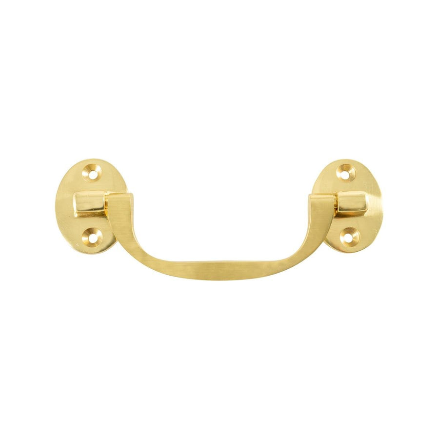 Delf Drop Handle - 54mm x 141mm - Solid Brass - Polished Finish - SuperSaverAU - view 1
