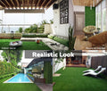 Artificial Grass Turf 2 x 10m - Olive 10mm Pile - 20sqm Synthetic Lawn, UV and Fire Tested, Perforated Backing