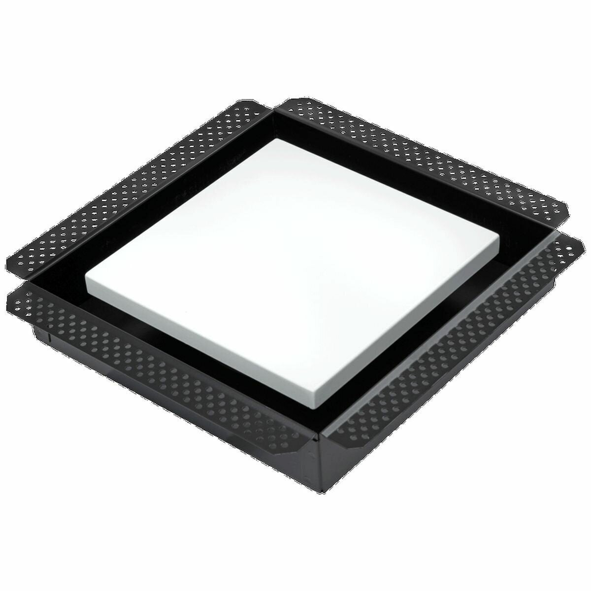 Schweigen Silent Ceiling Exhaust Fan - White Square Integrated Diffuser, 650m³/h, Ducting Included - BRB700