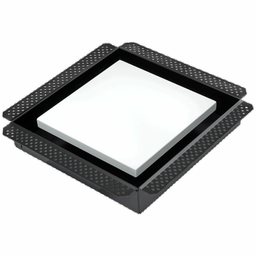 Schweigen Silent Ceiling Exhaust Fan - White Square Integrated Diffuser, 650m³/h, Ducting Included - BRB700