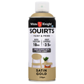 White Knight Squirts Gold Satin Spray Paint 310g Solvent Based Durable - SuperSaverAU - view 1