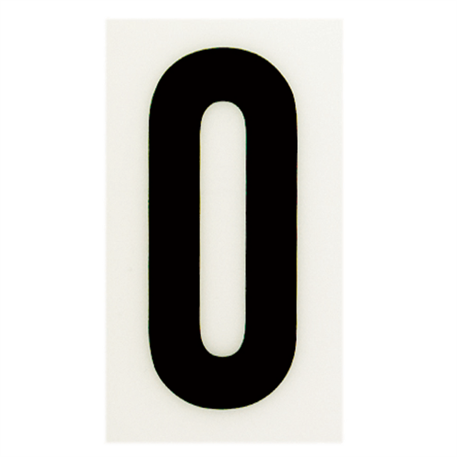 Sandleford Self Adhesive House Number 0 0 - 85mm - White - Polycarbonate - SuperSaverAU - view 1