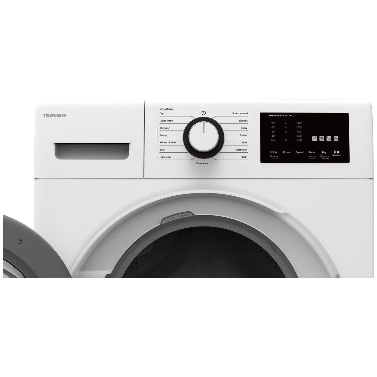 Telefunken 11kg/7kg Washer Dryer Combo - White, 1400rpm Spin, Touch Control, Sensor Dry - TF1170AU11FLWD