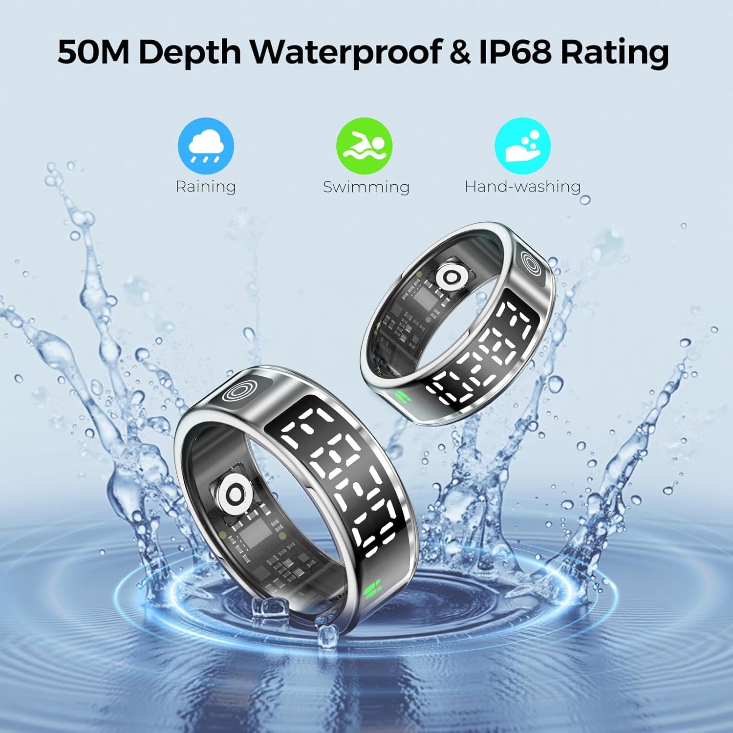 Smart Health Ring - Waterproof Fitness Tracker