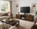 Universal Tabletop TV Stand for 50-80 Inch TVs - Black - Swivel 80 Degrees, 4 Height Settings, Holds 65kg, VESA to 800x6