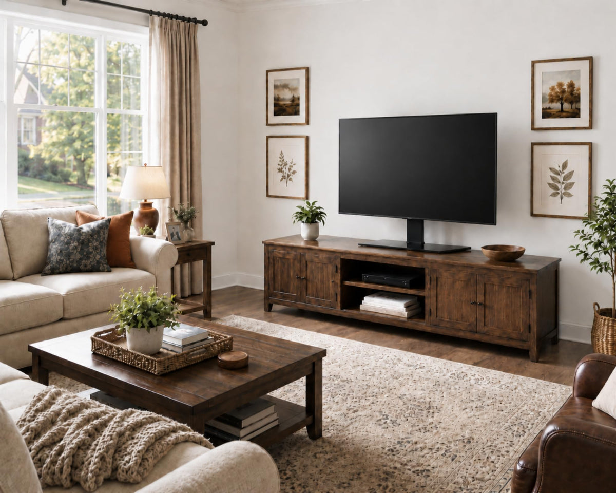 Universal Tabletop TV Stand for 50-80 Inch TVs - Black - Swivel 80 Degrees, 4 Height Settings, Holds 65kg, VESA to 800x6