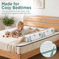 Toddler Bed Bumpers 2-Pack with Adjustable Straps - Memory Foam, Zip-Off Washable Cover