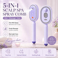 Rechargeable Steam Hair Straightening Brush - Purple