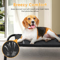 Cooling Elevated Dog Bed - Black, XXL 137 x 90 x 20cm - Breathable Textilene Mesh, Skid Resistant Feet, Holds 60kg
